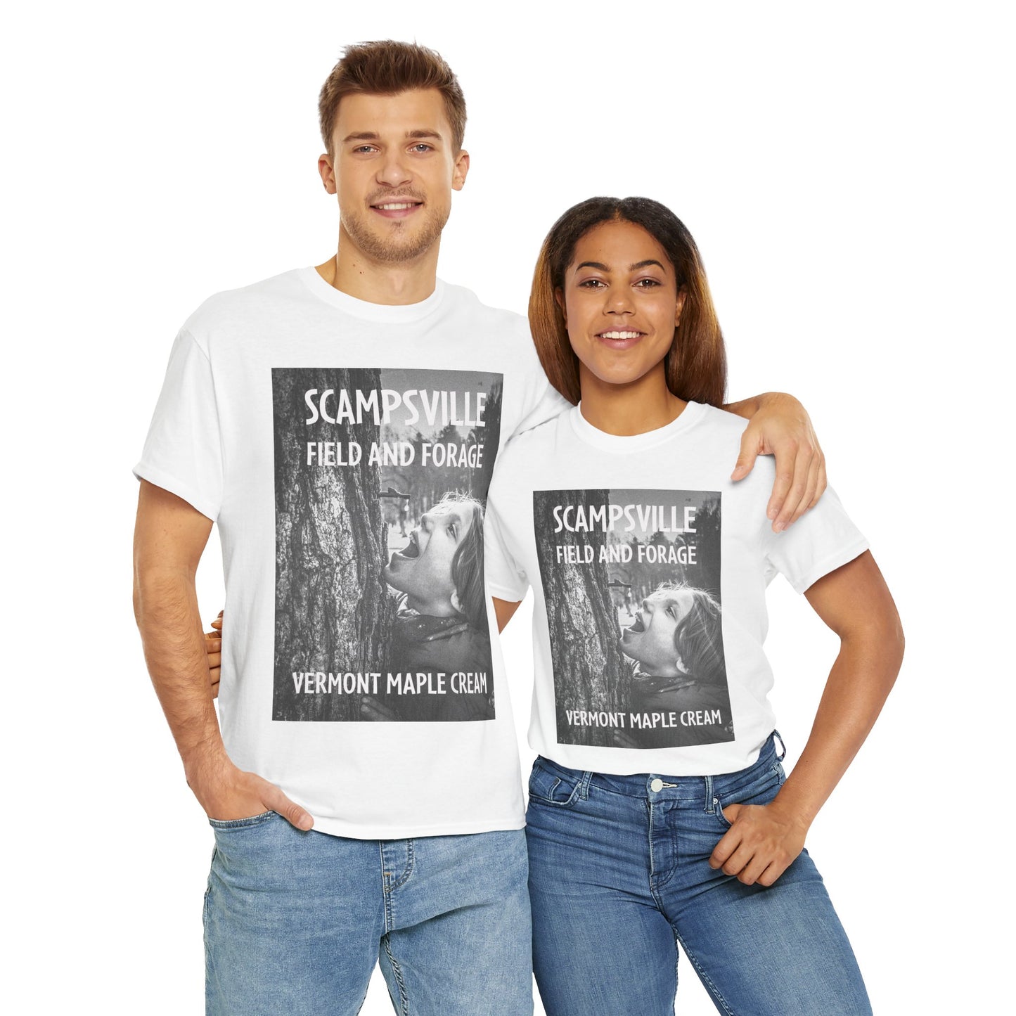 Copy of Scampsville Maple Cream Tee - Unisex Cotton T-Shirt, Vintage Style, Nature Lover Gift, Autumn Fashion, Perfect for Celebrations